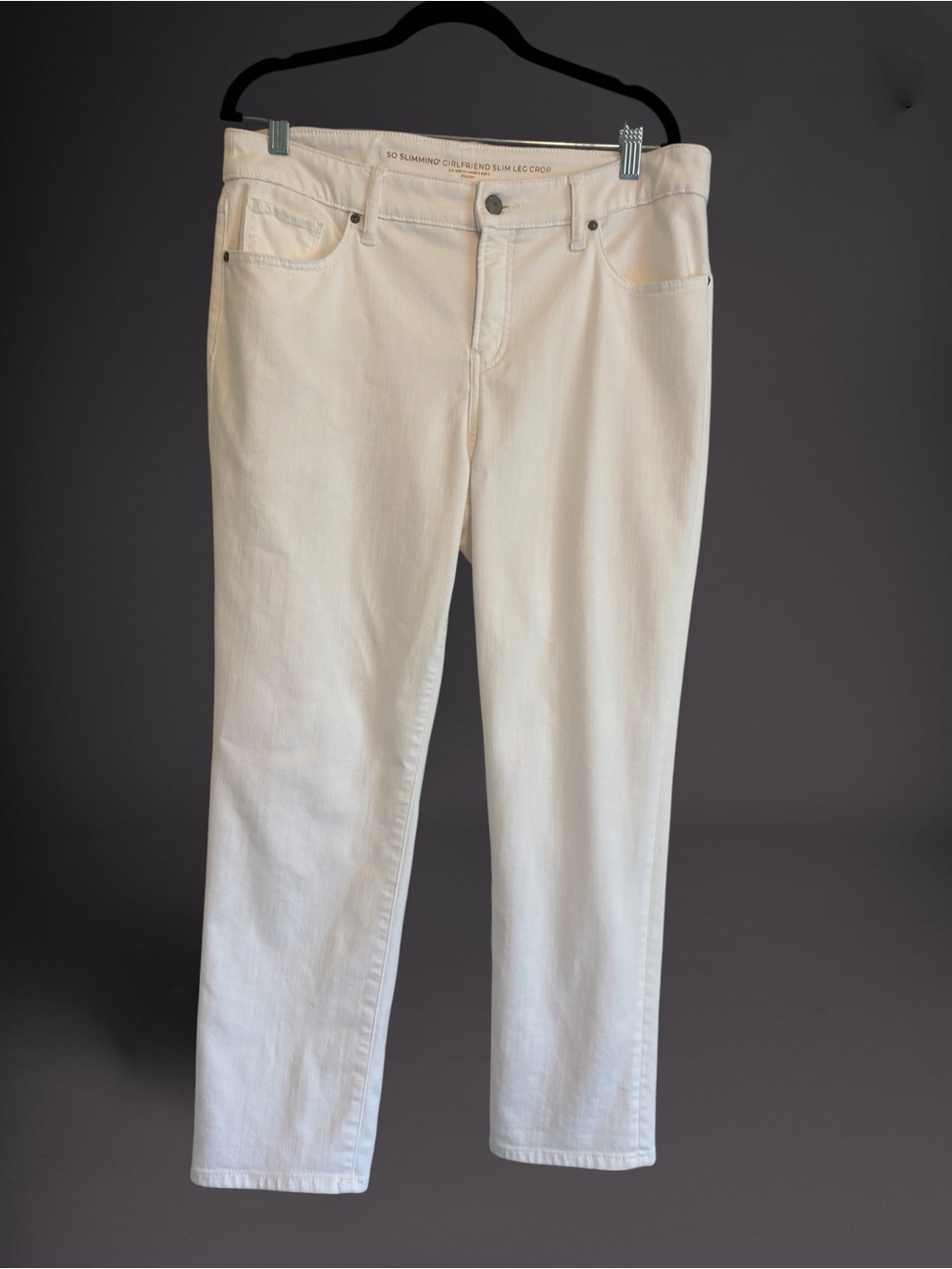 Chico’s White So Slimming Girlfriend Slim Leg Crop Jeans Size 2 (US 12) - Picture 7 of 10